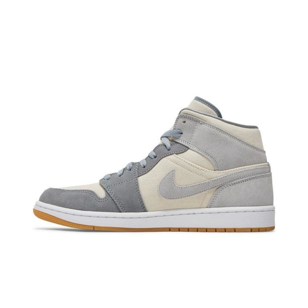 Nike Air Jordan 1 Mid SE ‘Coconut Milk Particle Grey’ Men’s Sneaker - Picture 2 of 5